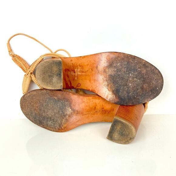 ZIMMERMANN Wrap Weave Leather Sandal Block Heel - Picture 14 of 16